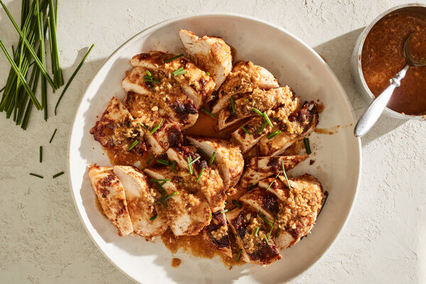 Chicken Breasts With Miso-Garlic Sauce | Recipe Cloud App