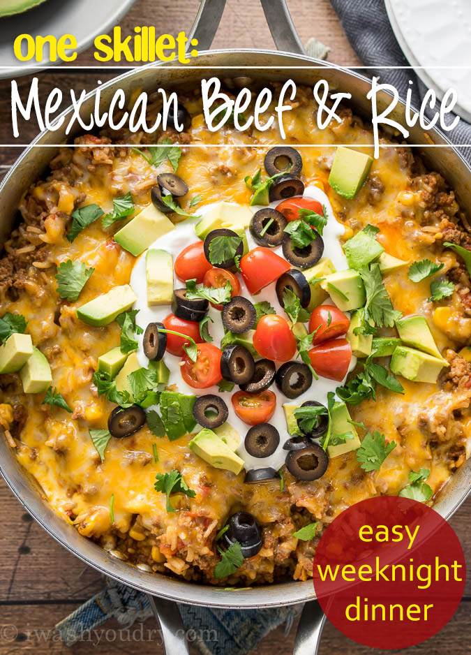 One Skillet Mexican Beef and Rice | Recipe Cloud App