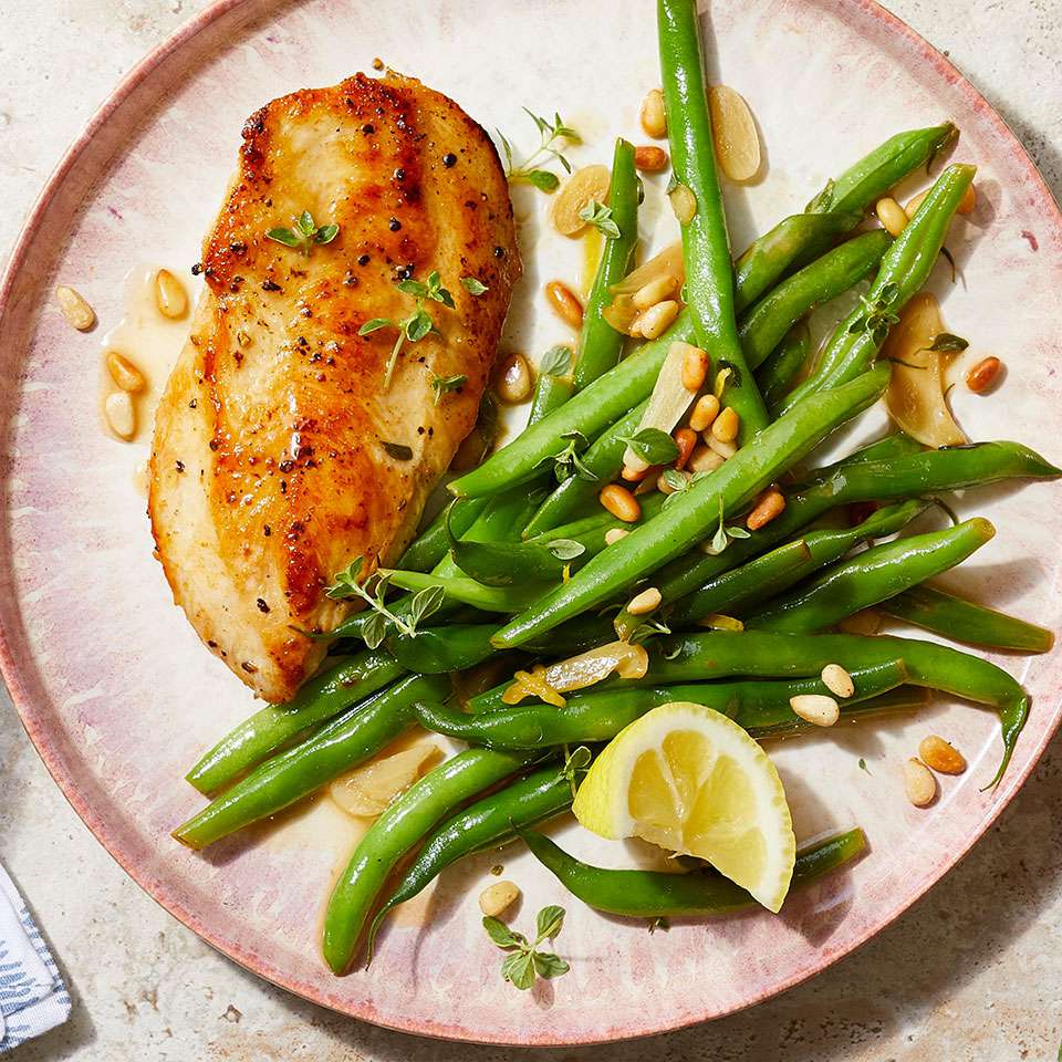 Lemon-Garlic Chicken With Green Beans | Recipe Cloud App