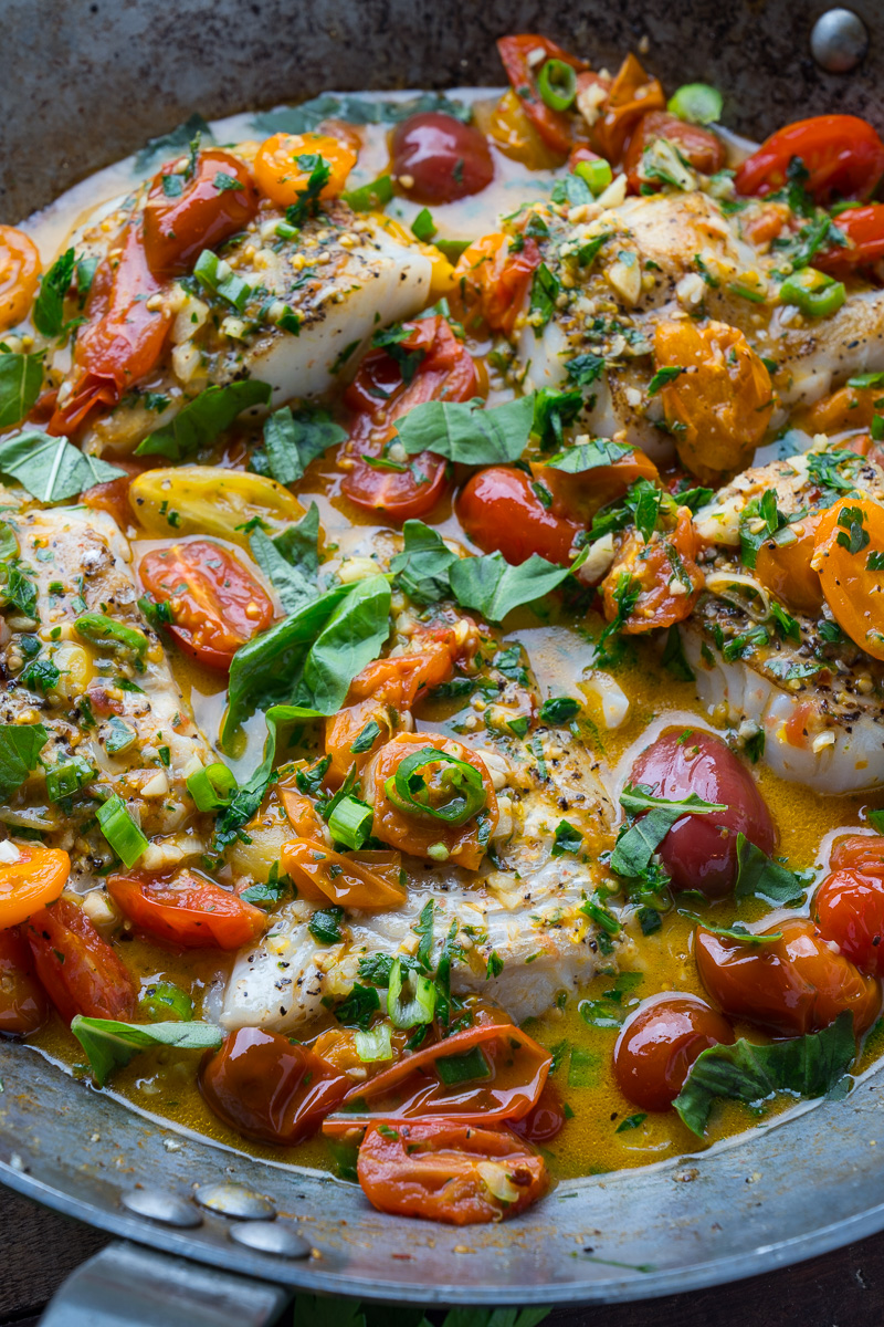 Cod In A Tomato Lemon Butter Sauce | Recipe Cloud App