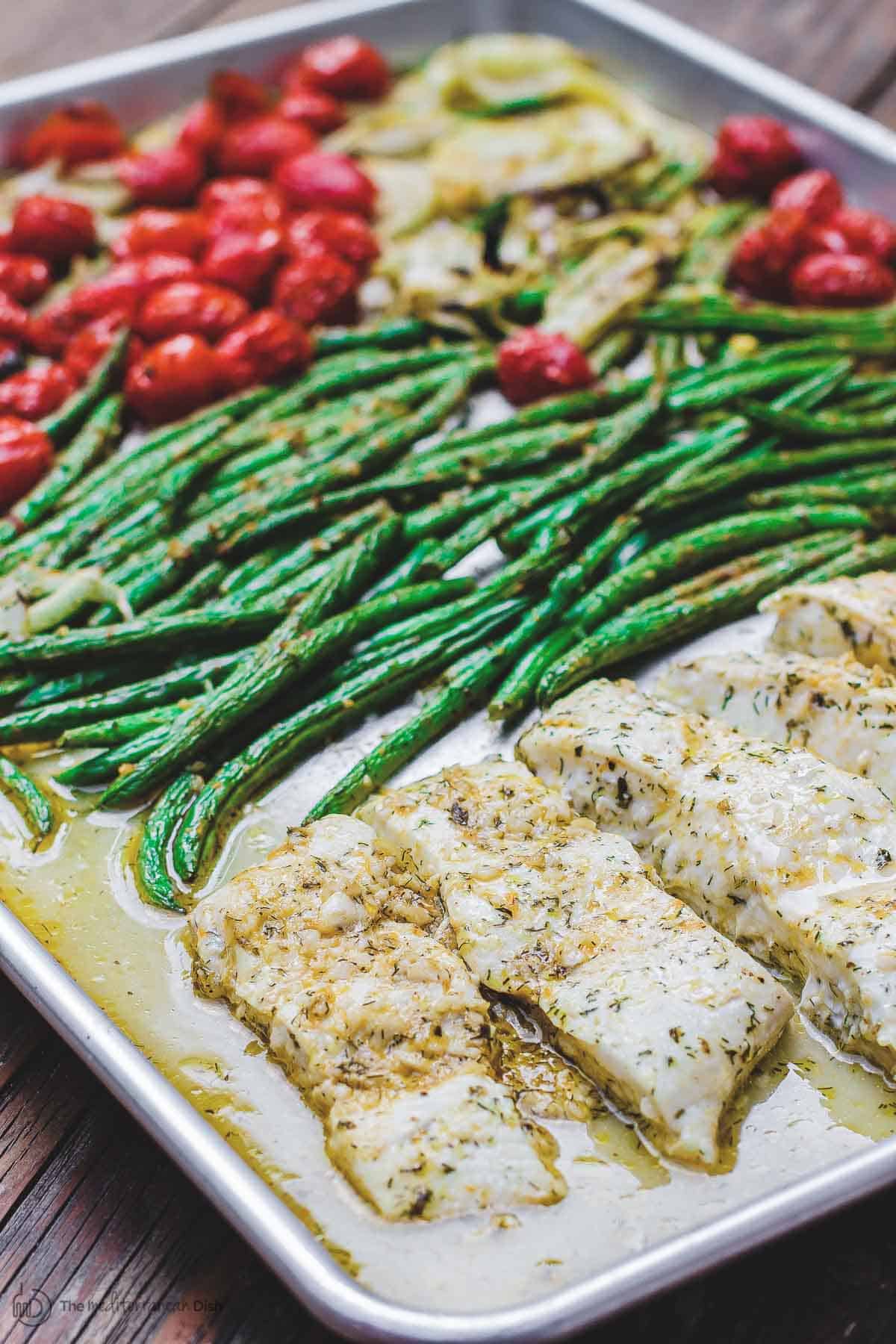 Halibut: Baked w/ Veggies | Recipe Cloud App