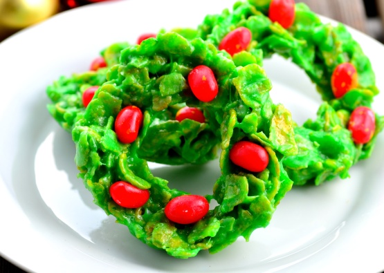 Christmas Cornflake Wreath Cookies Recipe - Genius Kitchen | Recipe Cloud App