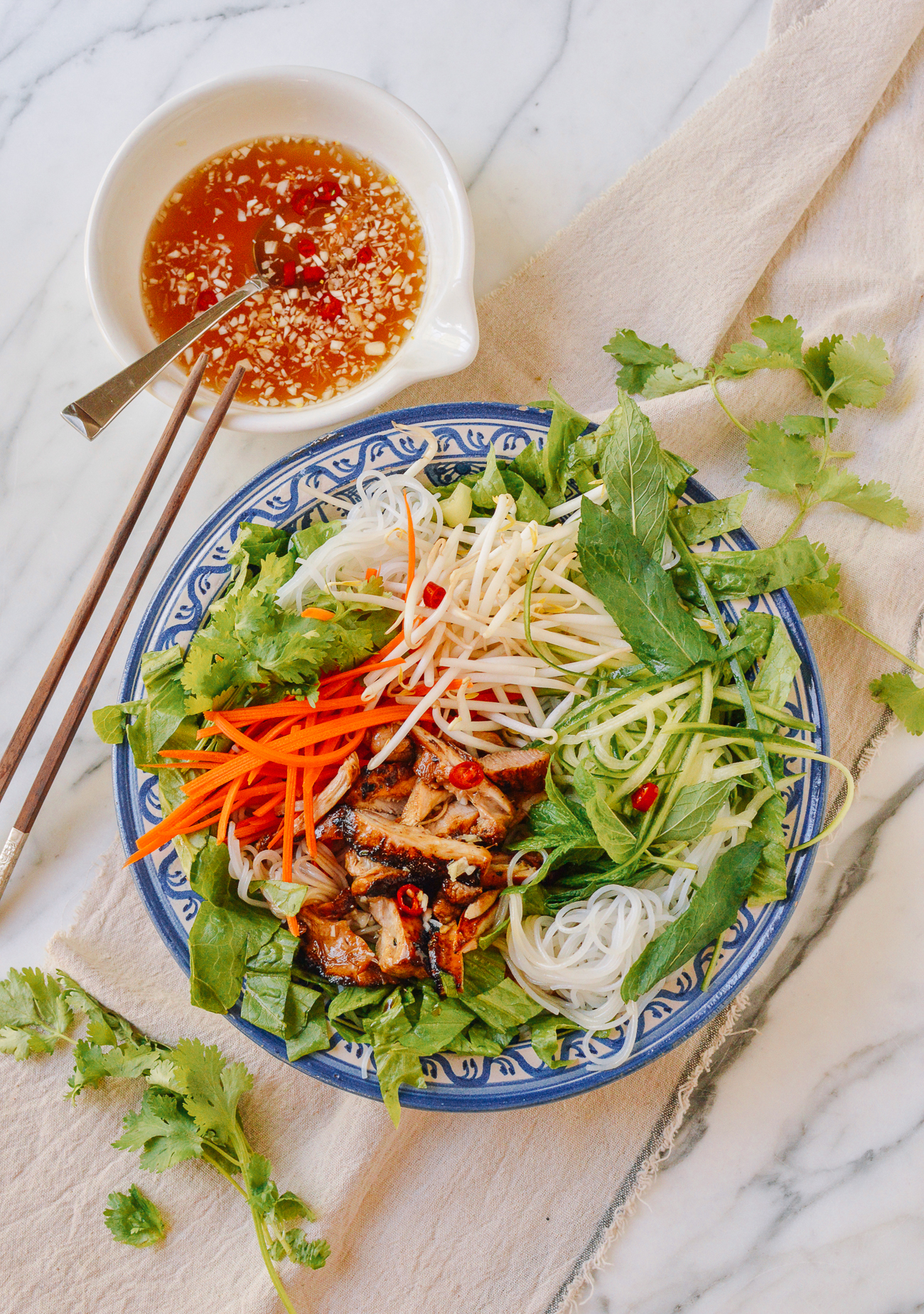 Vietnamese Rice Noodle Salad With Chicken | Recipe Cloud App