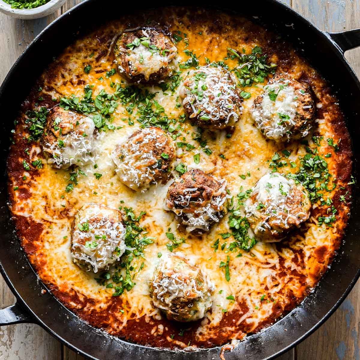 Chicken Meatballs: Skillet Chicken Parmesan | Recipe Cloud App