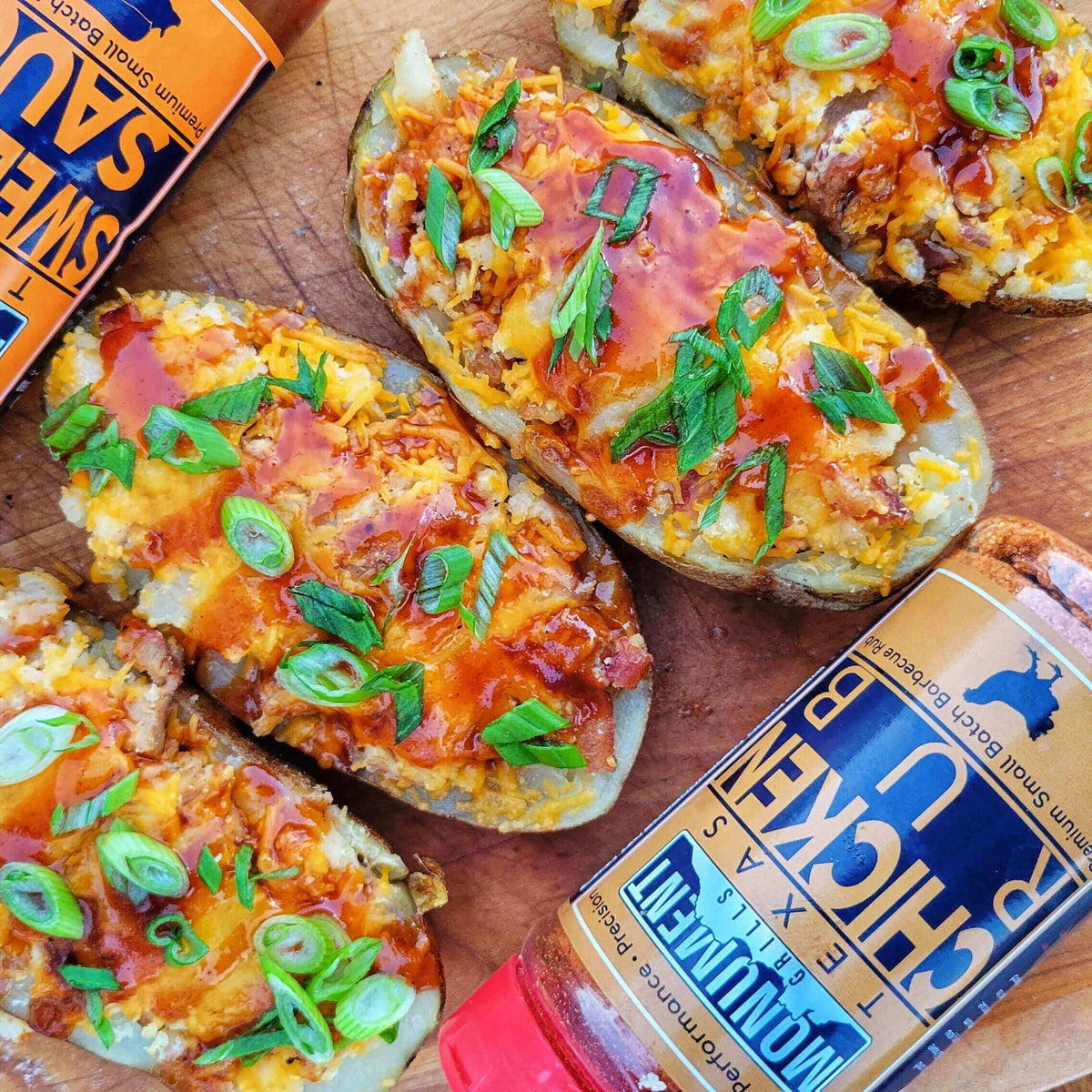BBQ Chicken Loaded Baked Potatoes by Monument Grills | Recipe Cloud App