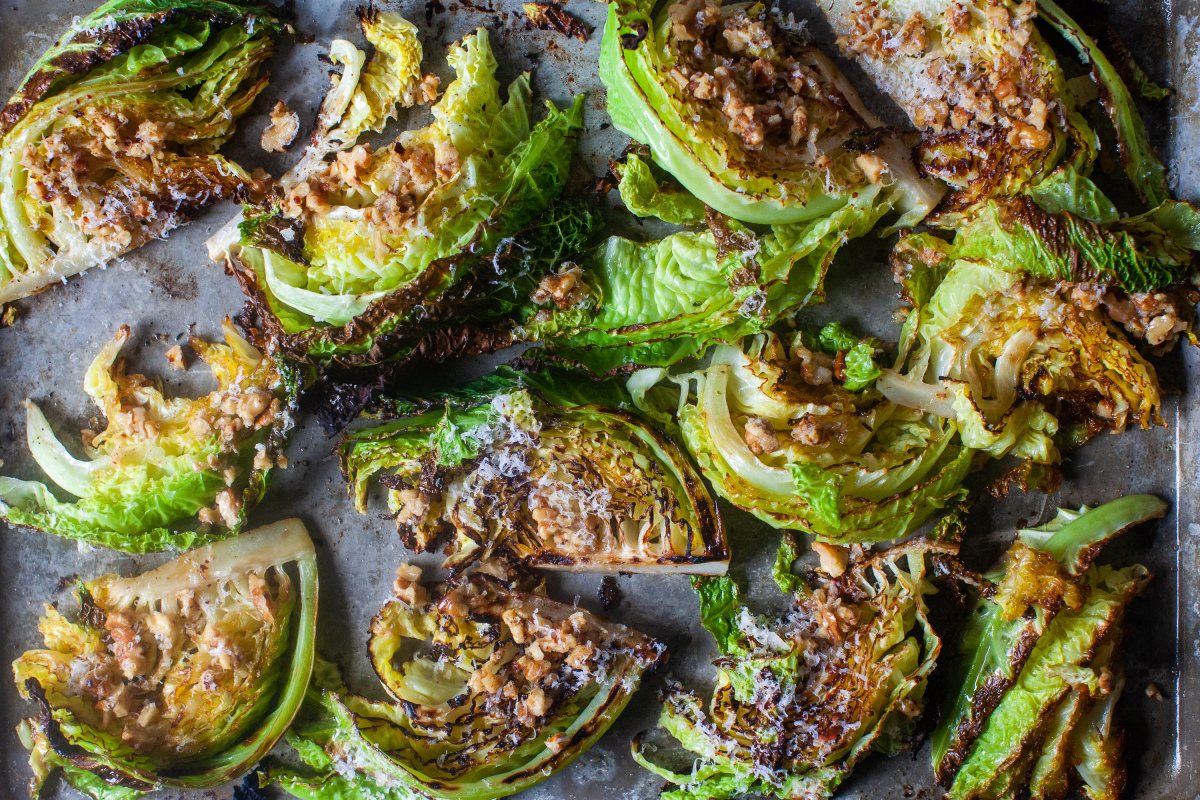 Roasted Cabbage With Walnuts And Parmesan | Recipe Cloud App