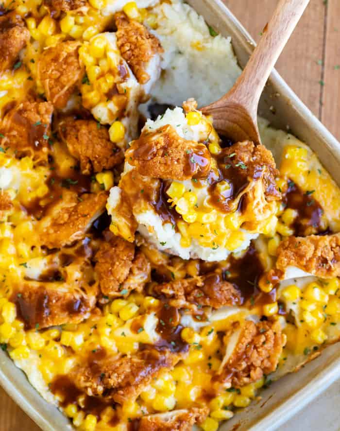 Casserole: Mashed Potato With Crispy Chicken | Recipe Cloud App