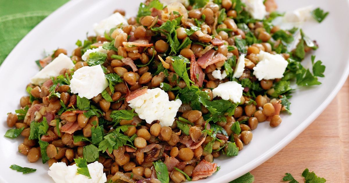 Warm Lentil, Pancetta And Feta Salad | Recipe Cloud App
