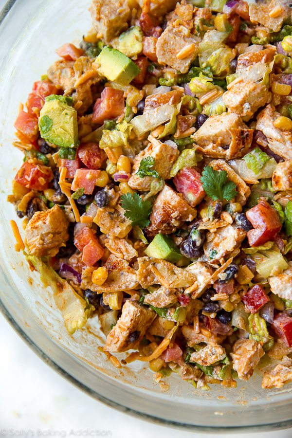 Southwestern Chopped Chicken Salad - Sallys Baking Addiction | Recipe Cloud App