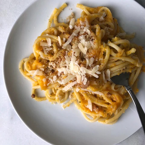 Sfoglini Bucatini with Butternut Squash & Sage Sauce | Recipe Cloud App