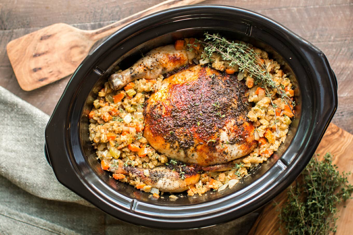 Whole Chicken: Slow Cooker Whole Chicken With Stuffing | Recipe Cloud App