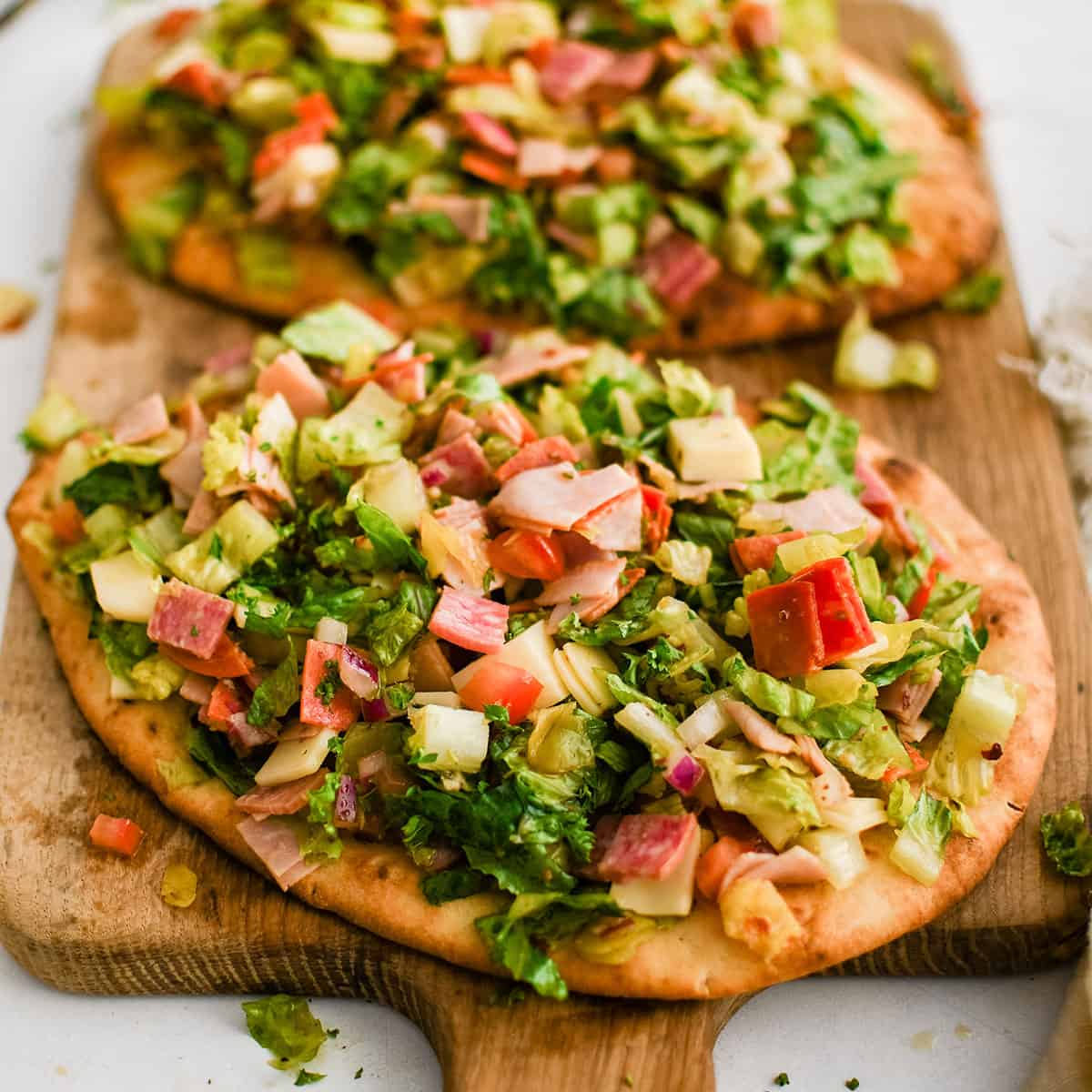 Pizza: Chopped Italian Naan Pizzas - | Recipe Cloud App