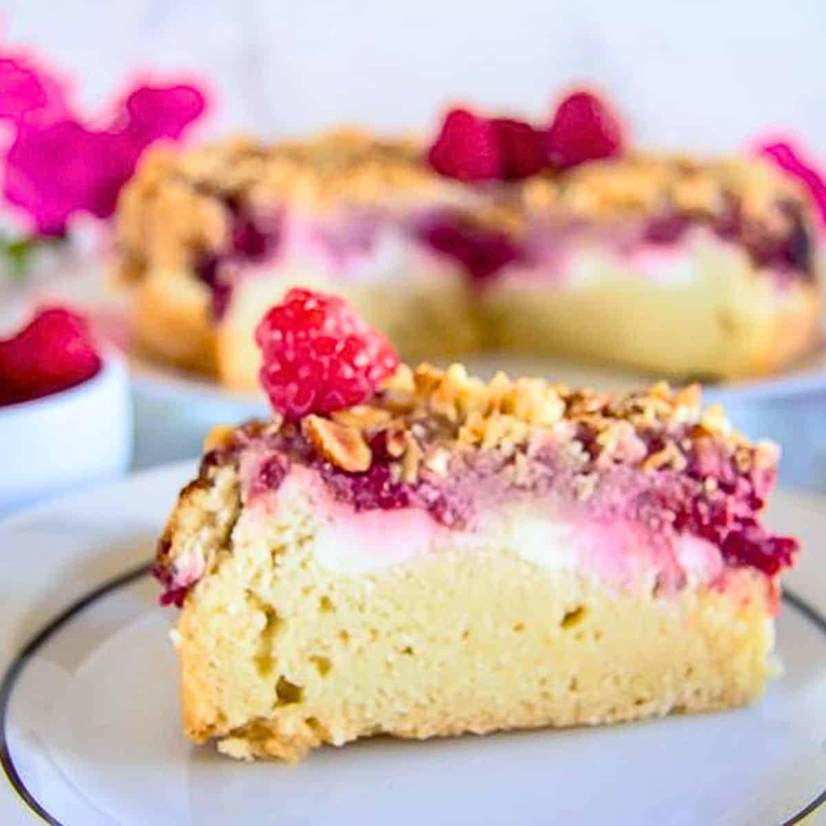 Raspberry Almond Crumble Cake | Recipe Cloud App