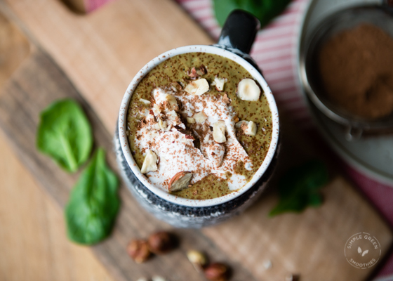 Warm Hazelnut Hot Chocolate Green Smoothie - Simple Green Smoothies | Recipe Cloud App