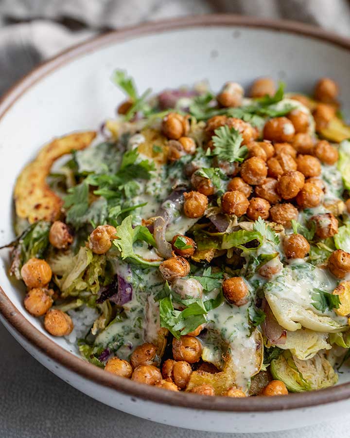 Crispy Shaved Brussels Sprout Salad With Cilantro Lime Dressing - Plant Based Rd Crispy Shaved Bruss
