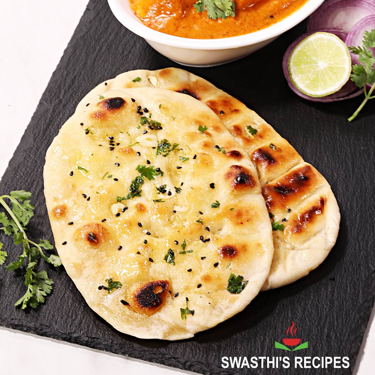 Butter Naan Recipe - Swasthi's Recipes | Recipe Cloud App
