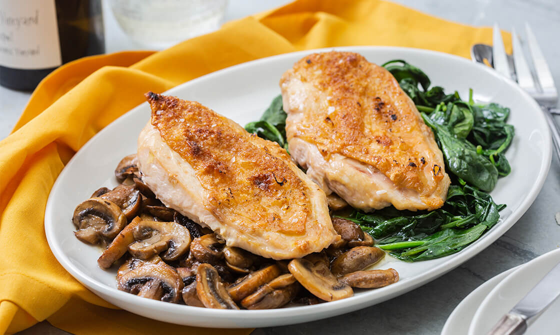 Keto Roasted Chicken With Mushrooms And Lemon-Butter Sauce | Recipe Cloud App