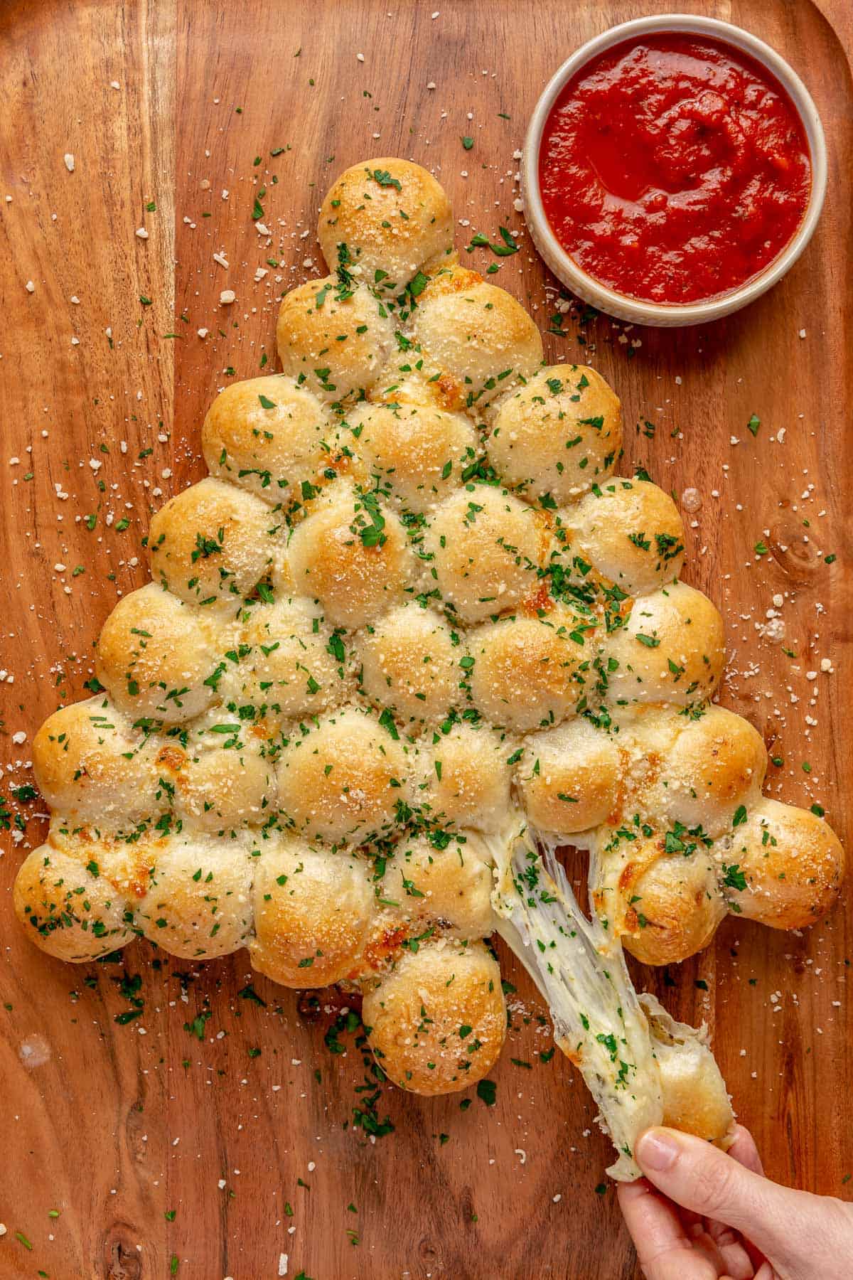 Christmas Tree Pull-Apart Bread | Recipe Cloud App