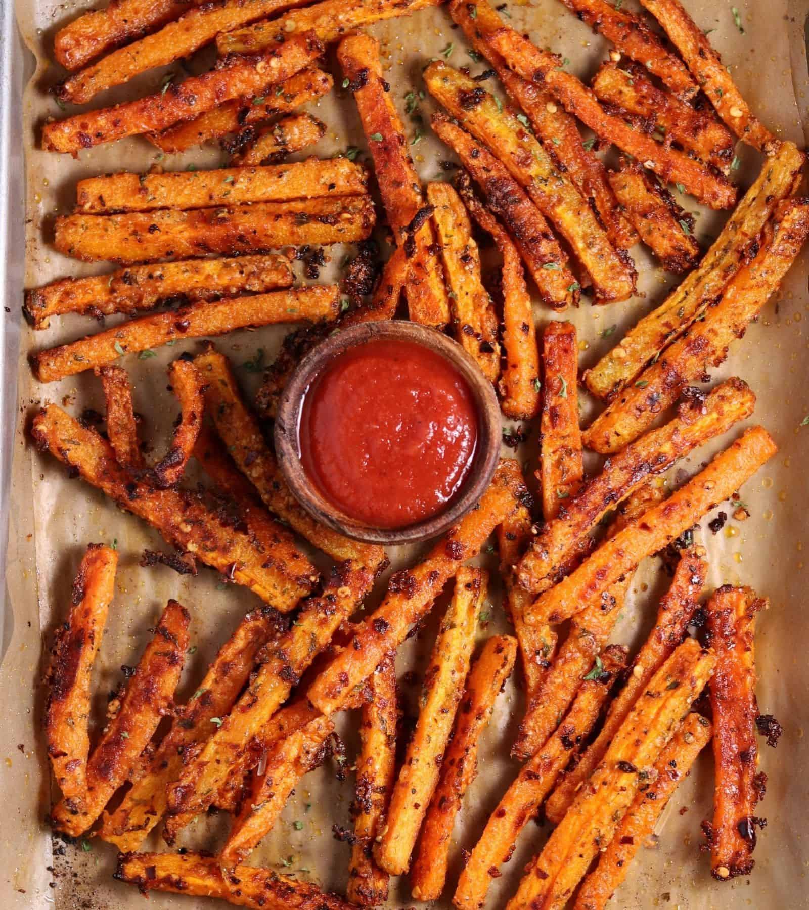 Crispy Oven Roasted Carrot Sticks | Recipe Cloud App