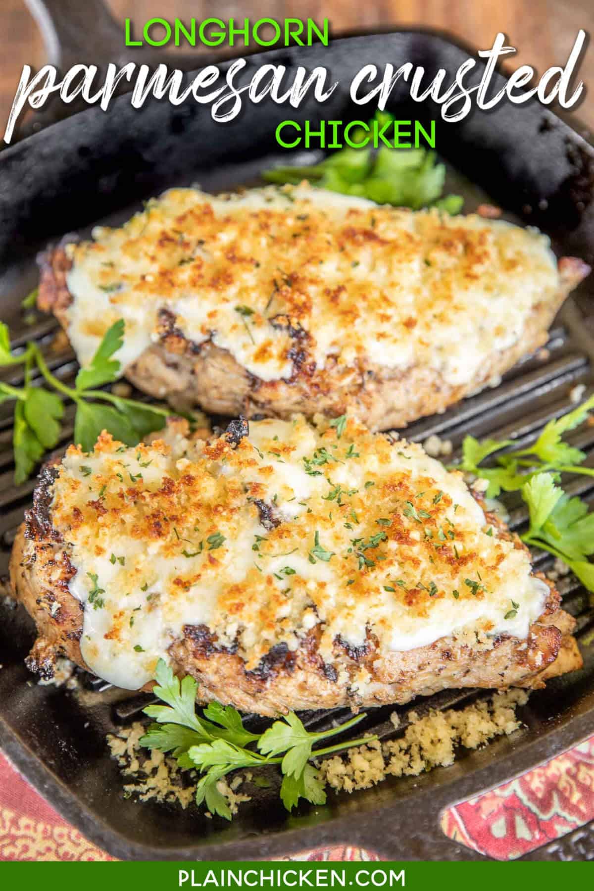 Longhorn Garlic Parmesan Crusted Chicken - Plain Chicken | Recipe Cloud App
