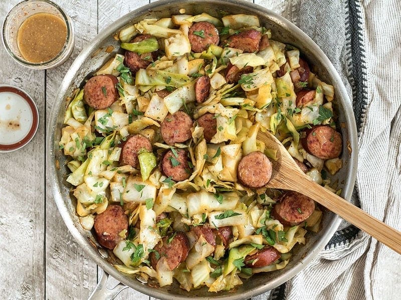 Kielbasa And Cabbage Skillet With Dijon Vinaigrette - Budget Bytes | Recipe Cloud App