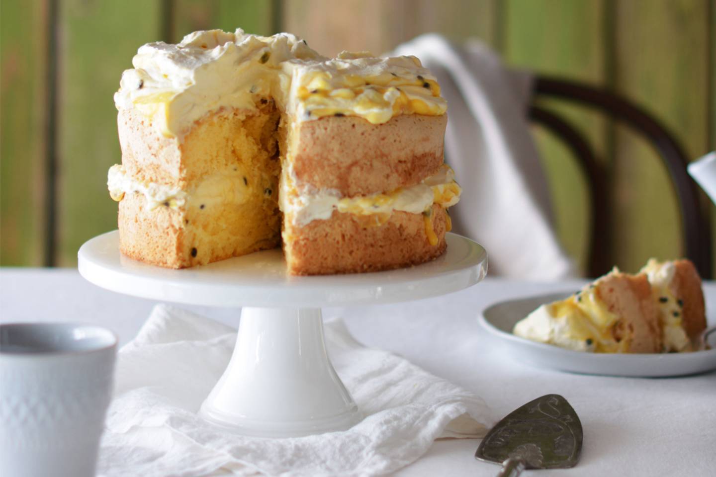 Layered Passionfruit Curd Sponge Cake | Recipe Cloud App