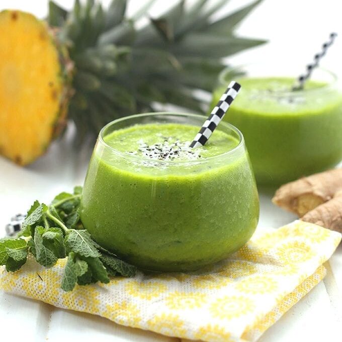 Pineapple Mojito Green Smoothie | Recipe Cloud App