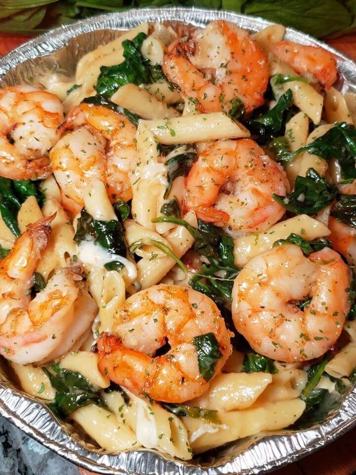 Penne: With Shrimp & Spinach | Recipe Cloud App