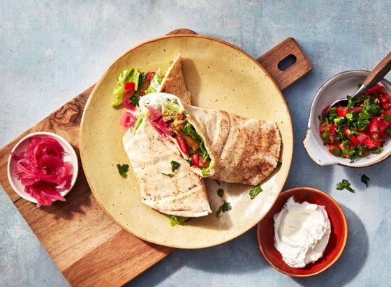 Flatbread gepofte aubergine | Recipe Cloud App