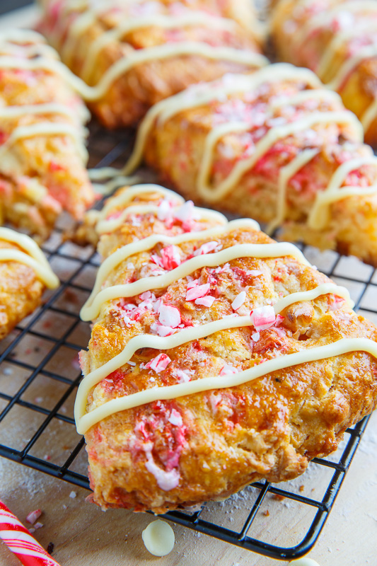 Peppermint Candy Cane And White Chocolate Chip Scones | Recipe Cloud App