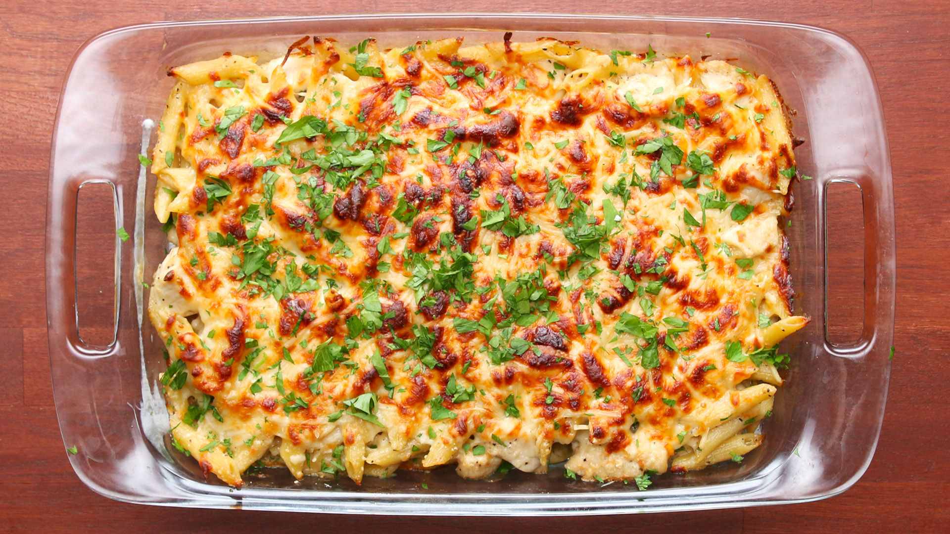 Cheesy Chicken Alfredo Pasta Bake Recipe By Tasty | Recipe Cloud App
