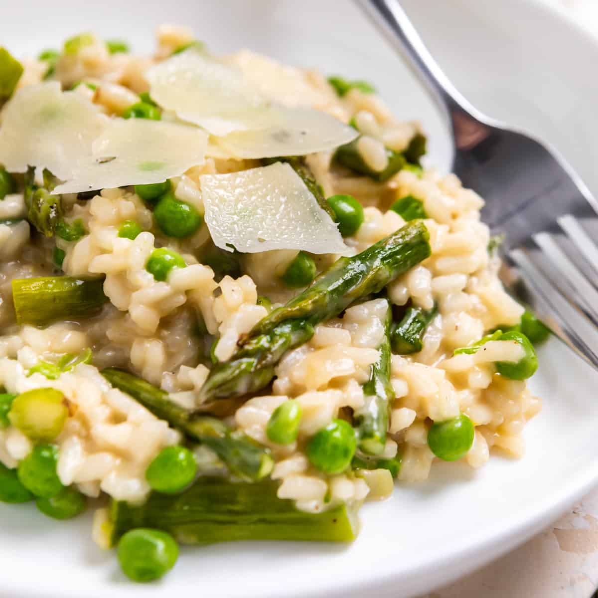 Pea And Roasted Asparagus Risotto | Recipe Cloud App