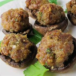 Cornbread and Sausage Stuffed Mushrooms | Recipe Cloud App
