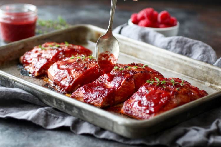Raspberry Balsamic Glazed Salmon | Recipe Cloud App