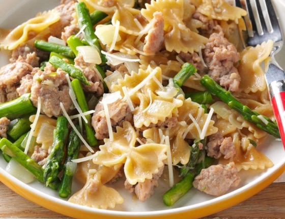 Bow Ties With Sausage & Asparagus | Recipe Cloud App