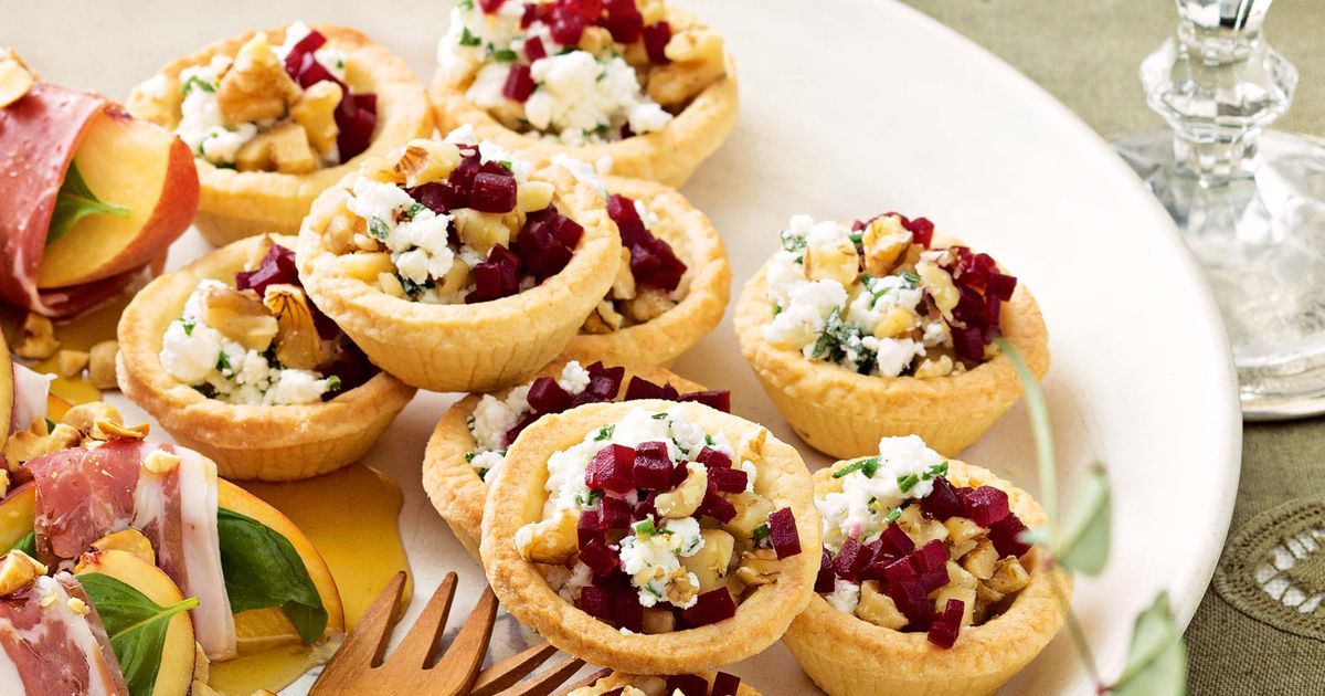 Goat's Cheese, Beetroot And Walnut Tartlets | Recipe Cloud App