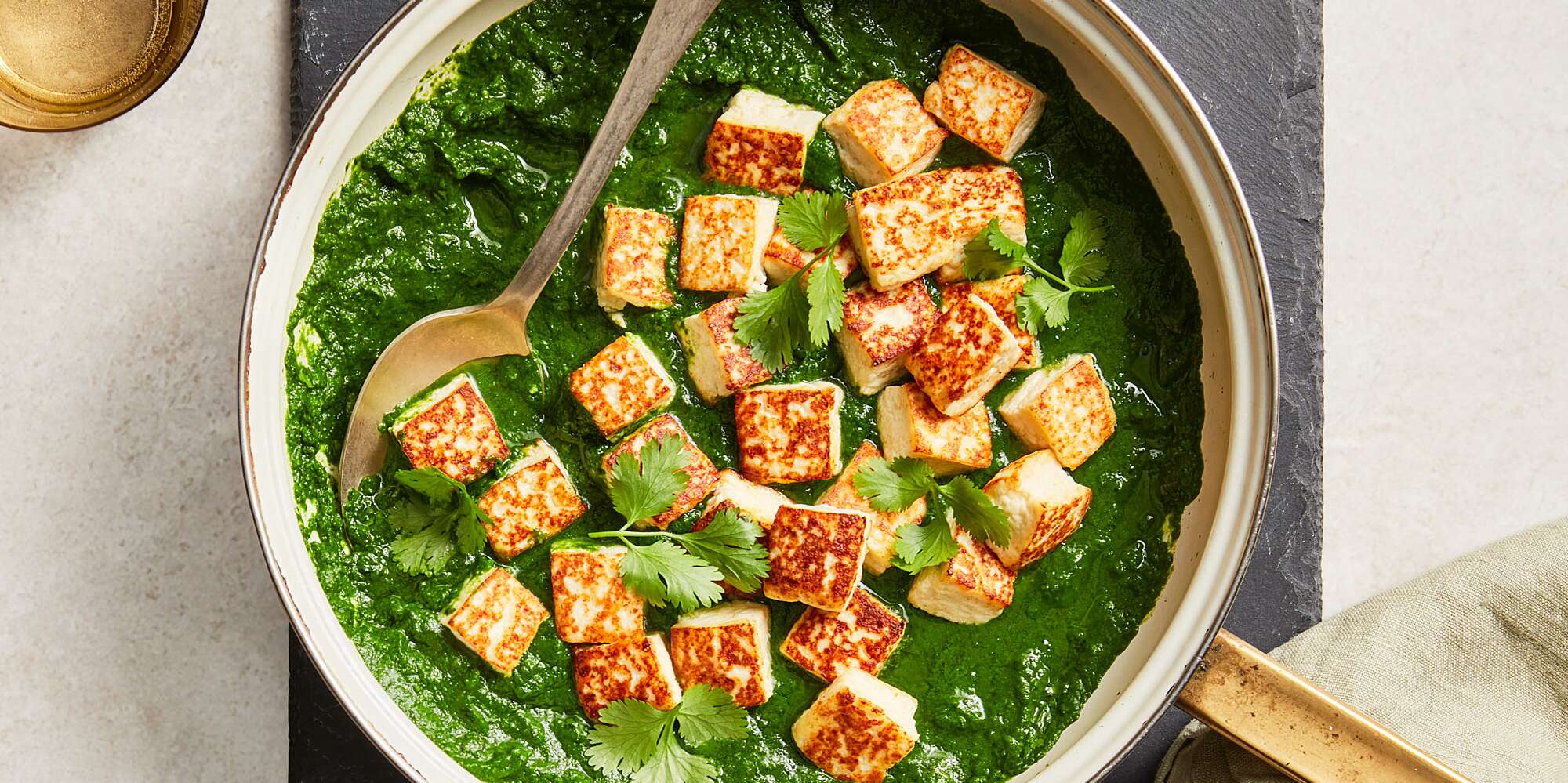 Palak "Paneer" With Pressed Fresh Ricotta | Recipe Cloud App
