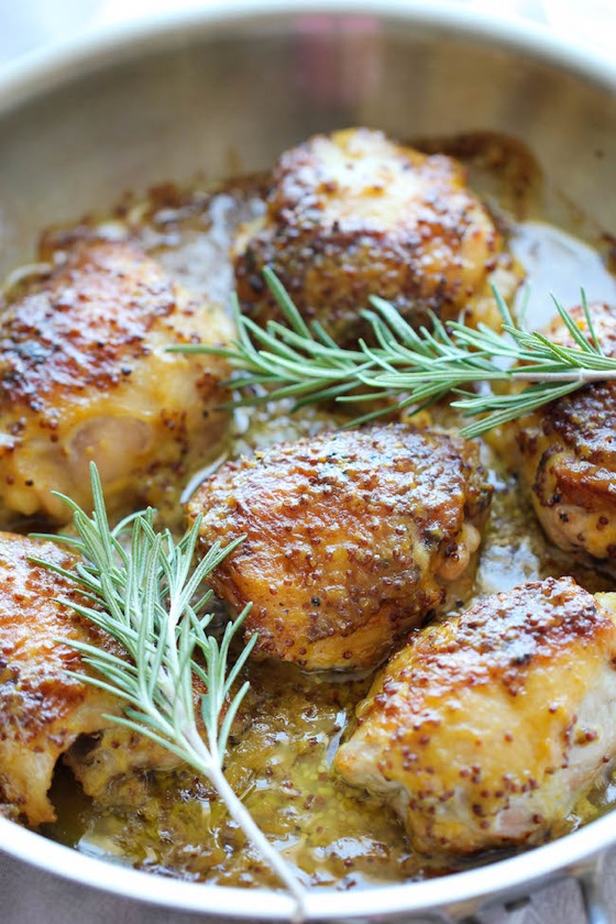 Stone Ground Mustard Chicken Thighs | Recipe Cloud App