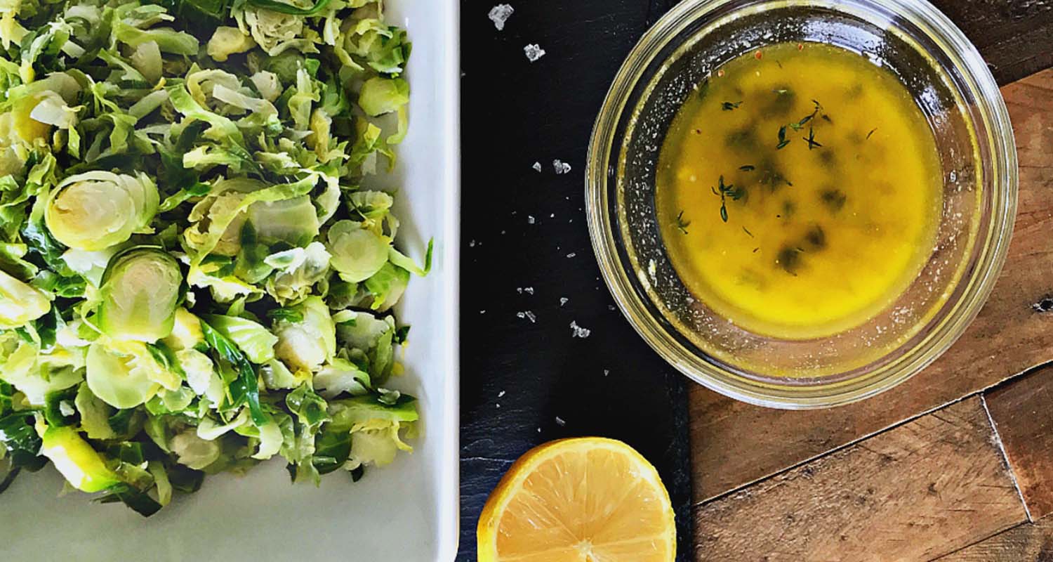 Shaved Brussels Sprouts Salad With Lemon Thyme Vinaigrette | Recipe Cloud App