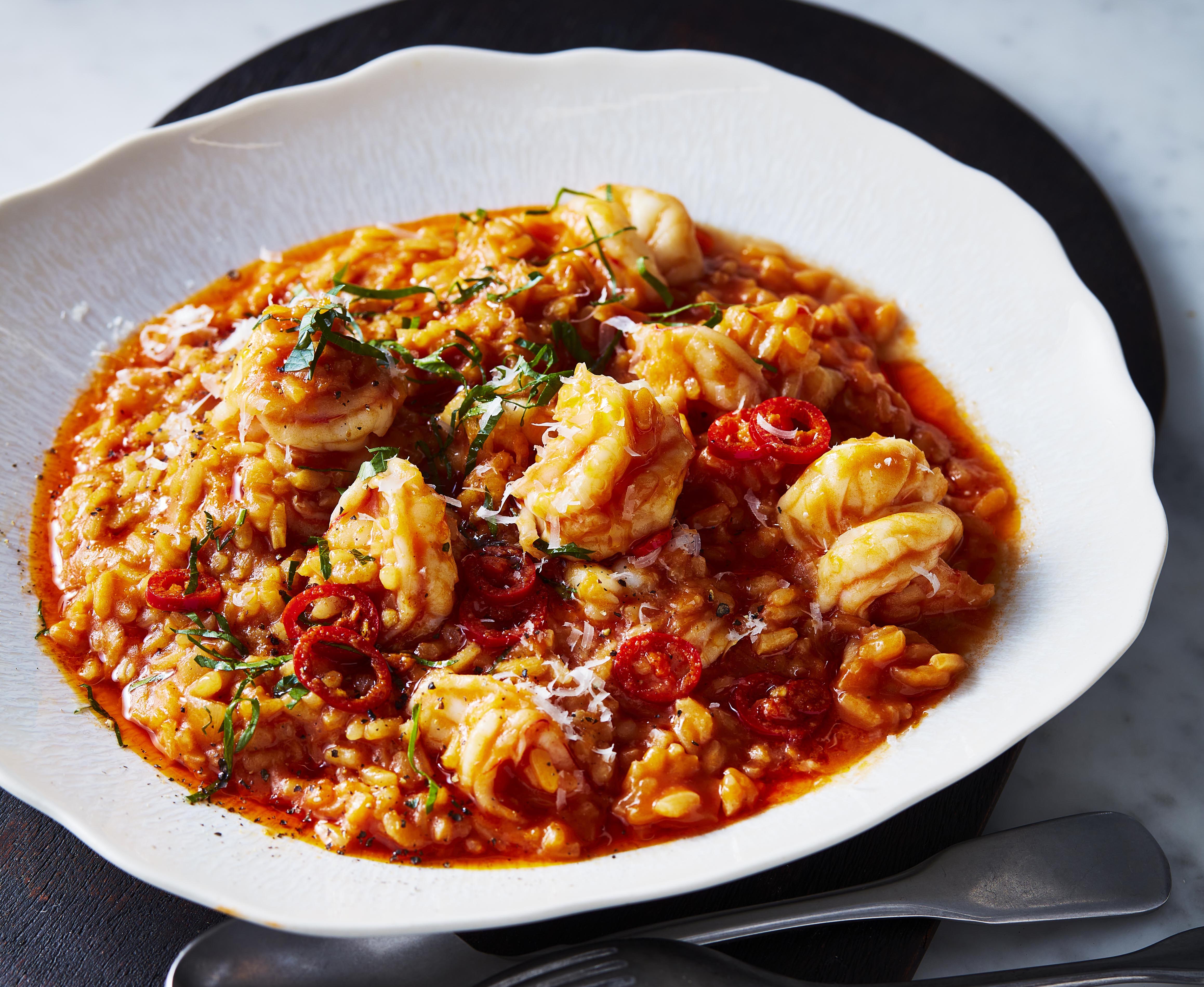 Recipe: Adam Liaw’s Tomato And Prawn Risotto With Chilli Butter | Recipe Cloud App