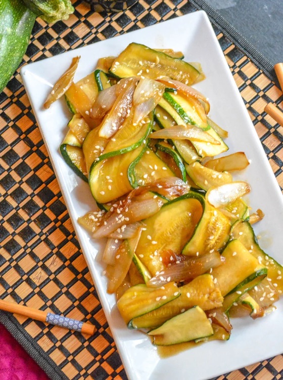 Japanese Steakhouse Hibachi Style Zucchini & Onions | Recipe Cloud App