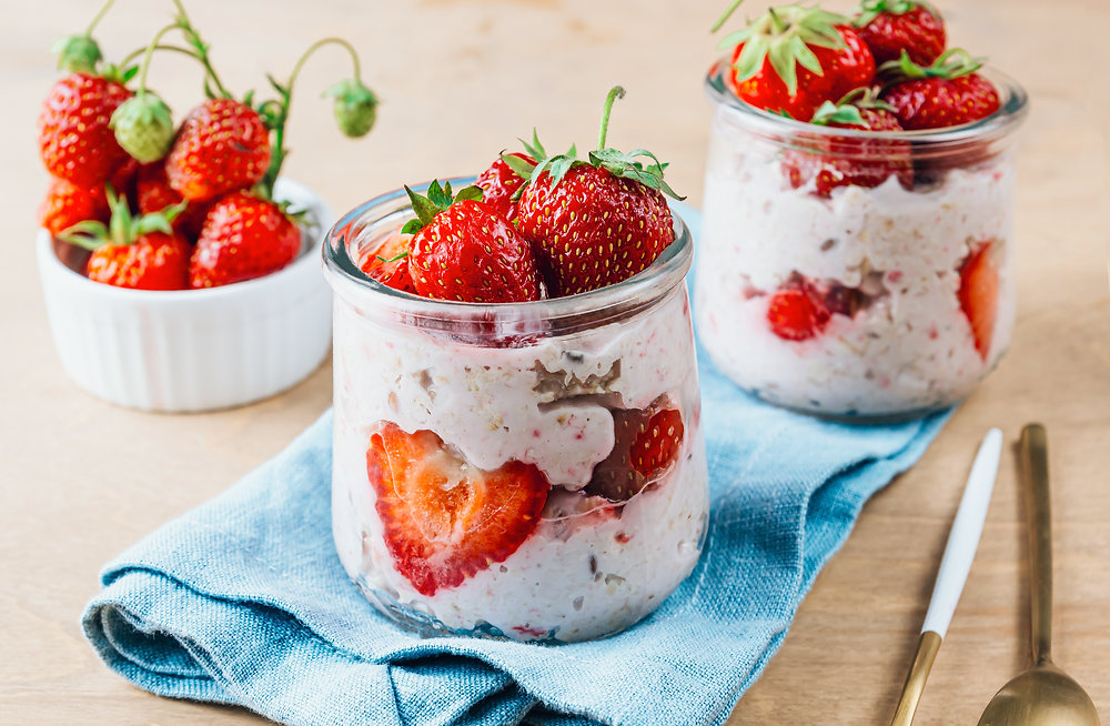 Strawberry Shortcake Overnight Oats | Recipe Cloud App