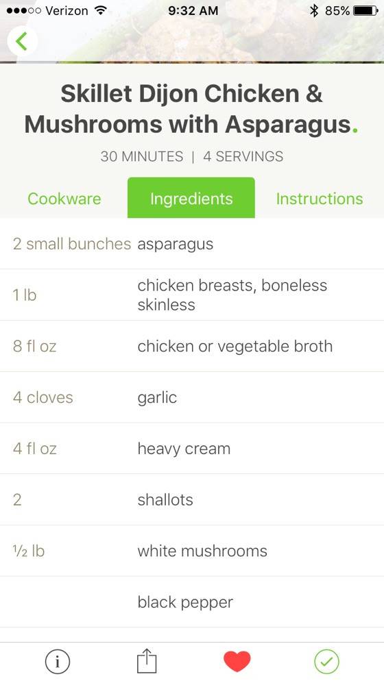Chicken And Mushrooms Over Asparagus | Recipe Cloud App