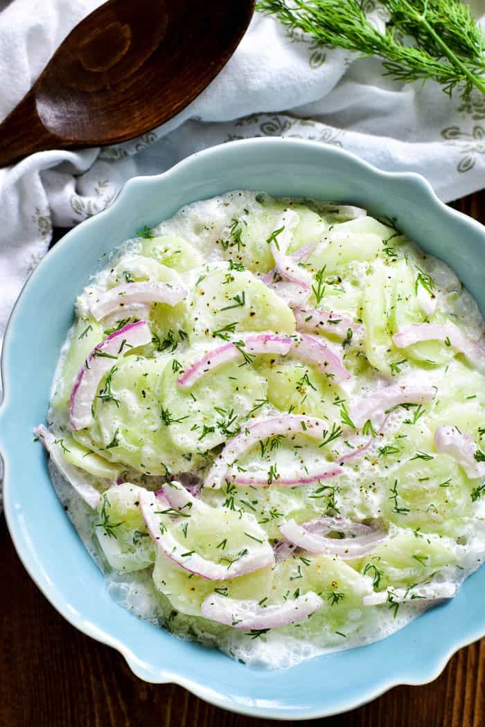Creamy Cucumber Salad | Recipe Cloud App