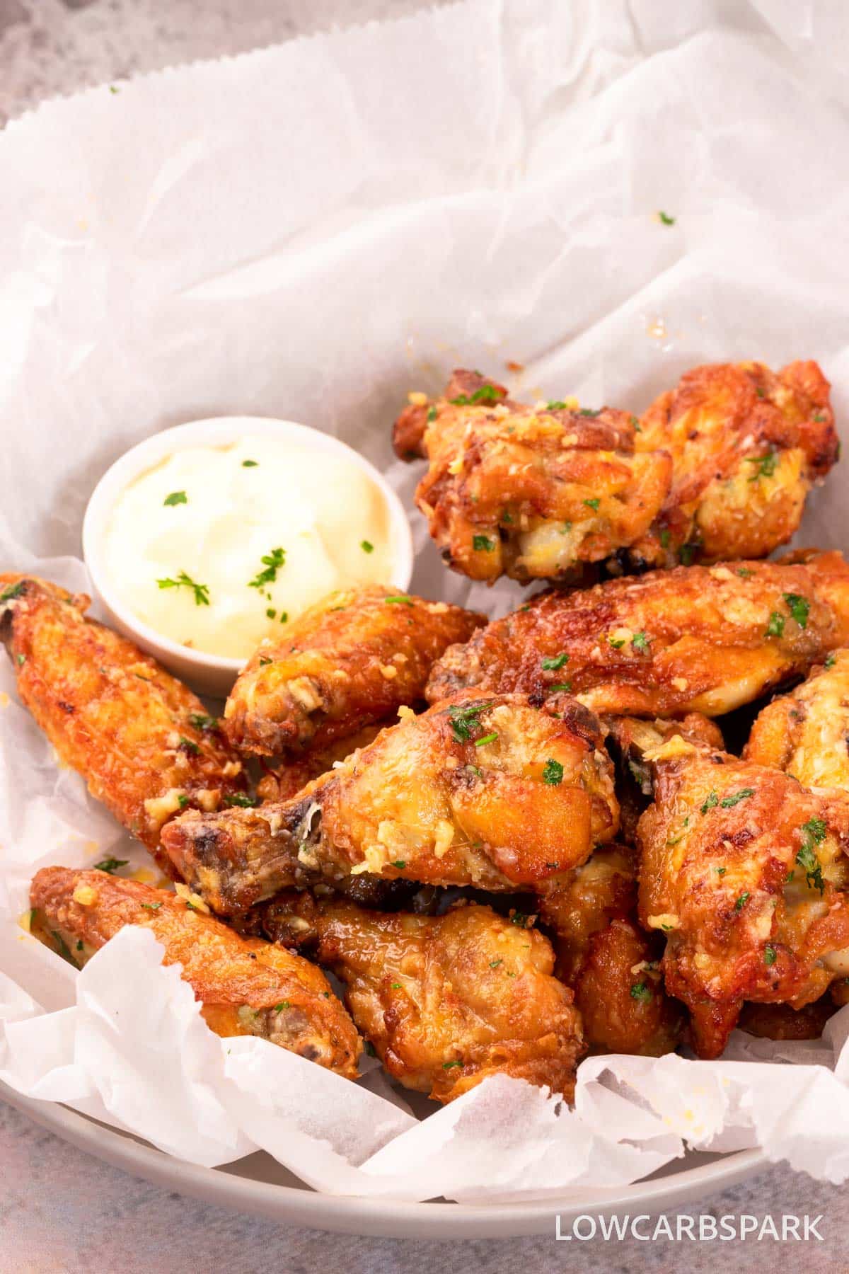 Crispy Baked Garlic Parmesan Chicken Wings | Recipe Cloud App