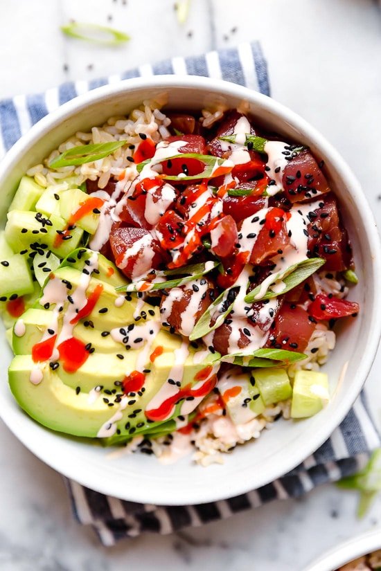 Tuna: Spicy Poke Bowls | Recipe Cloud App