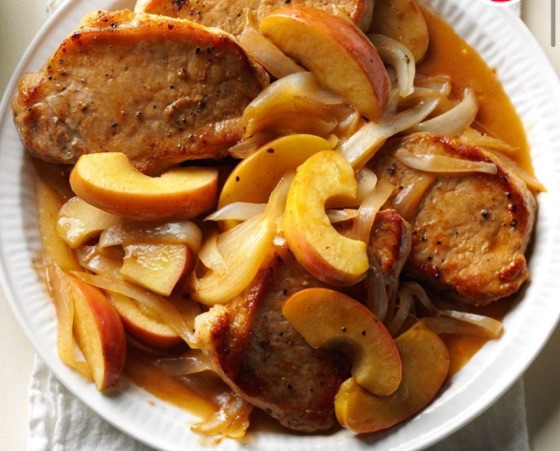 Skillet Pork Chops With Apples & Onion | Recipe Cloud App