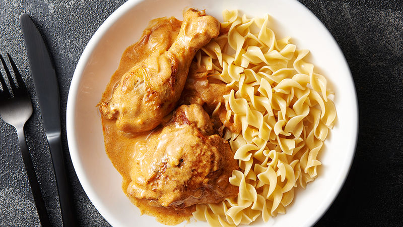 Chicken Thighs & Drums: Slow Cooker Paprikash | Recipe Cloud App