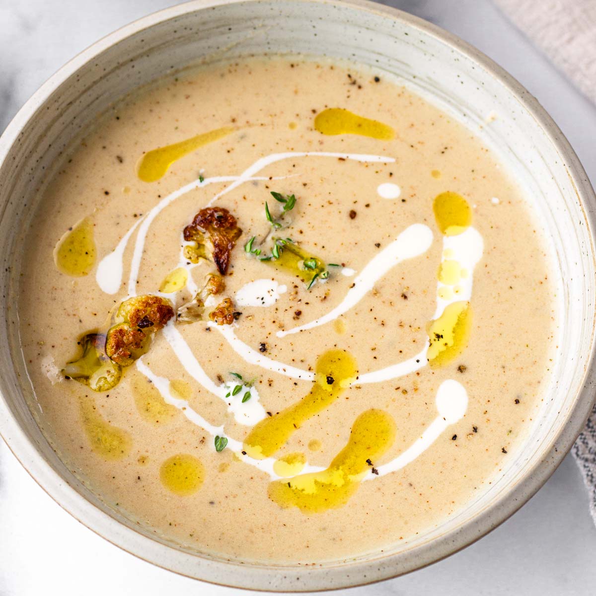 Roasted Garlic and Cauliflower Soup | Recipe Cloud App