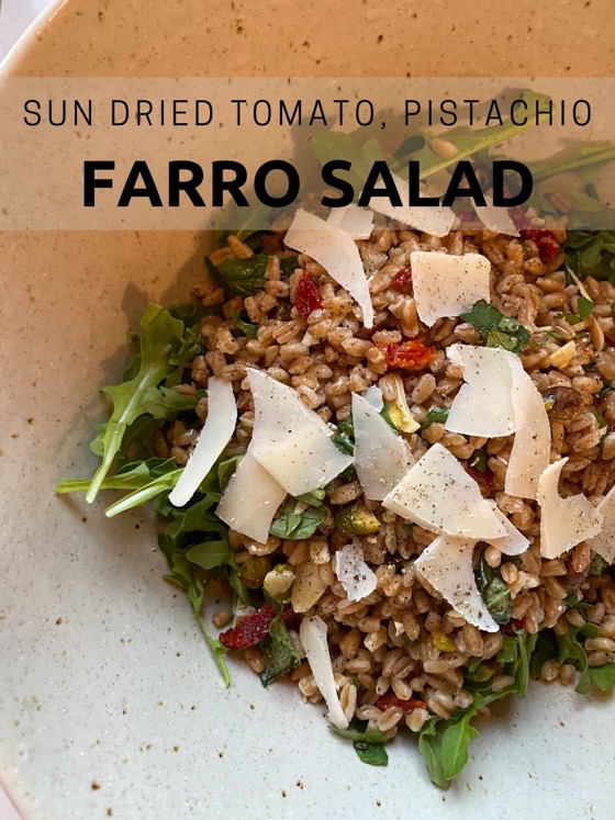 Sun Dried Tomato, Pistachio Farro Salad | Recipe Cloud App